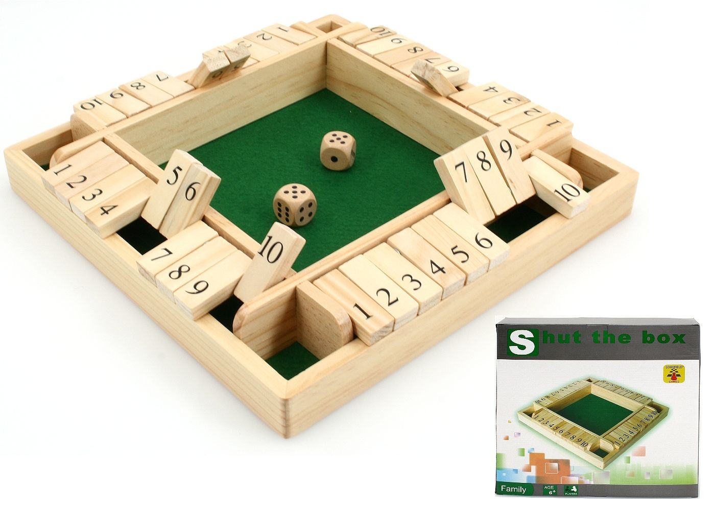 Shut The Box 1-4 Players – Tour de jeux - Divertioz