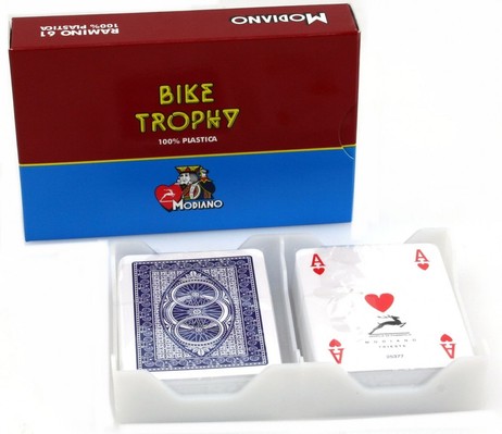 Modiano Voll Plastik Romme Karten 52er Blatt mit 3 Joker Lila Purple Poker 