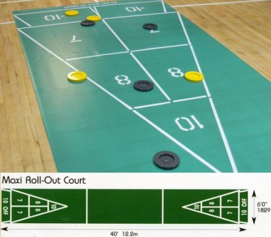 Shuffleboard Maxi Roll Out Court Without Equipment Outdoor Sport